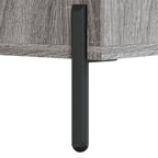 Meuble TV Effet Bois Clair Gris et Métal - 80 cm-Mon Meuble TV-Noir-1-10