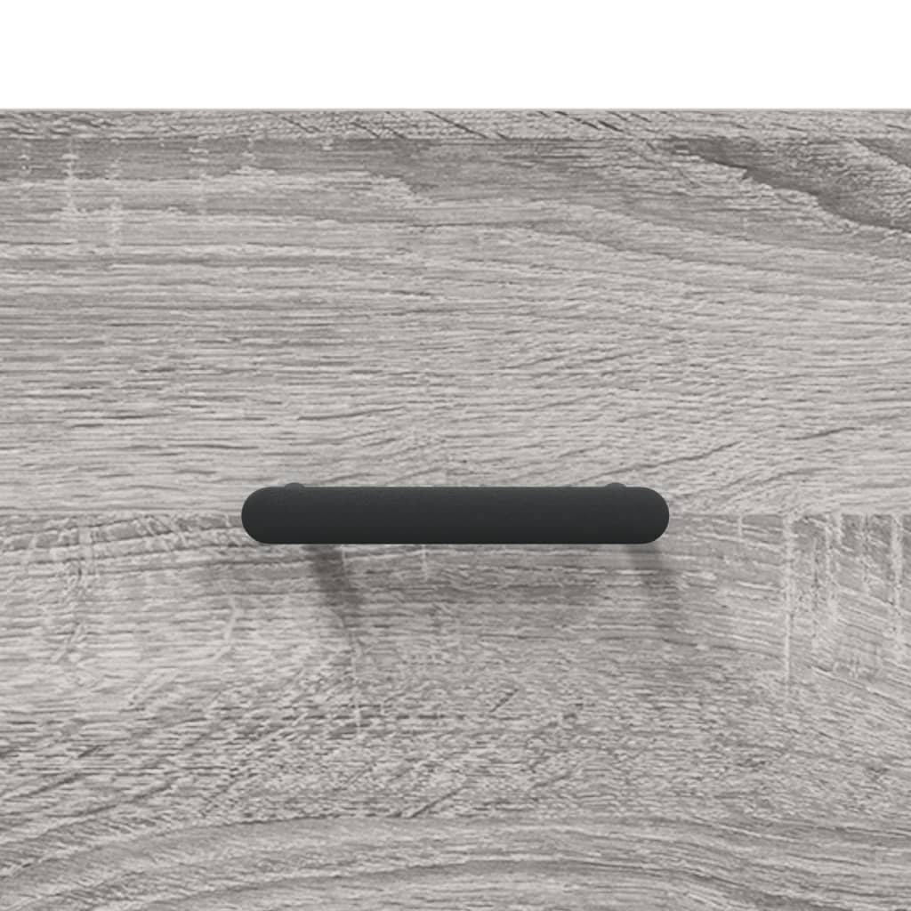 Meuble TV Effet Bois Clair Gris et Métal - 80 cm-Mon Meuble TV-Noir-1-9