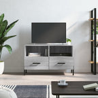 Meuble TV Effet Bois Clair Gris et Métal - 80 cm-Mon Meuble TV-Sonoma gris-1-1