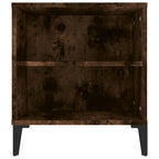 Meuble TV Effet Bois et Pied Métal Noir - 102 cm-Mon Meuble TV-Chêne fumé-8