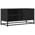 Meuble TV Effet Bois Gris et Noir - 80 cm-Mon Meuble TV-Noir-1