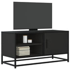 Meuble TV Effet Bois Gris et Noir - 80 cm-Mon Meuble TV-Noir-2