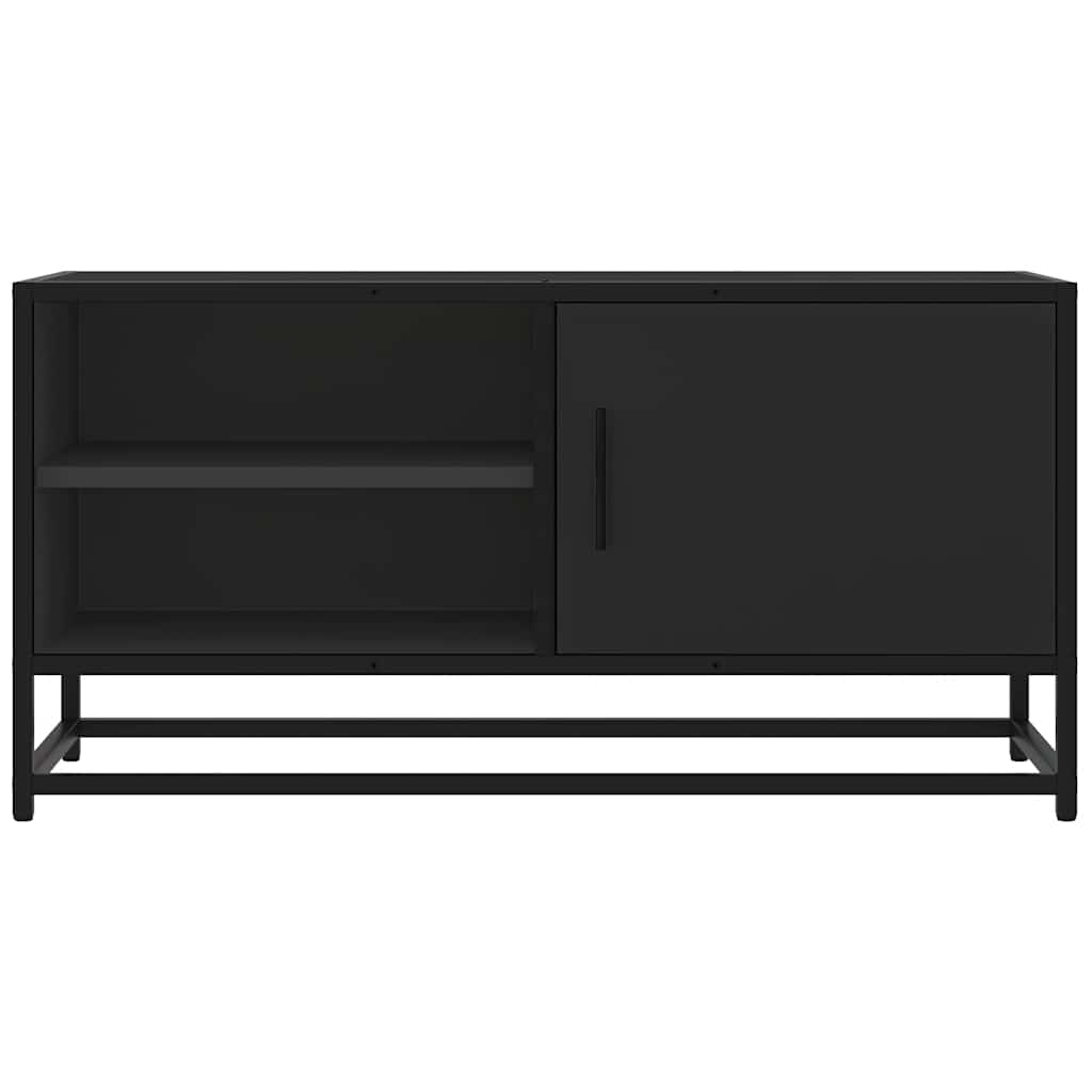 Meuble TV Effet Bois Gris et Noir - 80 cm-Mon Meuble TV-Noir-4