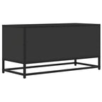 Meuble TV Effet Bois Gris et Noir - 80 cm-Mon Meuble TV-Noir-6