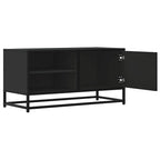 Meuble TV Effet Bois Gris et Noir - 80 cm-Mon Meuble TV-Noir-7