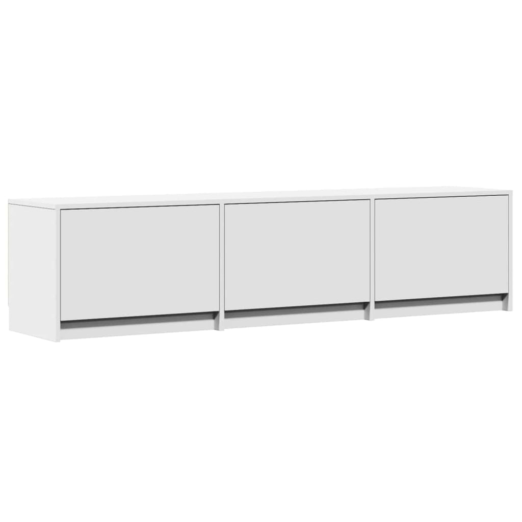 Meuble TV Effet Bois Gris Sonoma - 140 cm-Mon Meuble TV-Blanc-165 cm-20