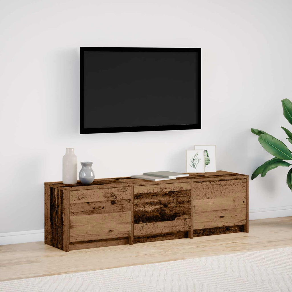 Meuble TV Effet Bois Gris Sonoma - 140 cm-Mon Meuble TV-Bois ancien-140 cm-13
