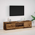 Meuble TV Effet Bois Gris Sonoma - 140 cm-Mon Meuble TV-Bois ancien-165 cm-16