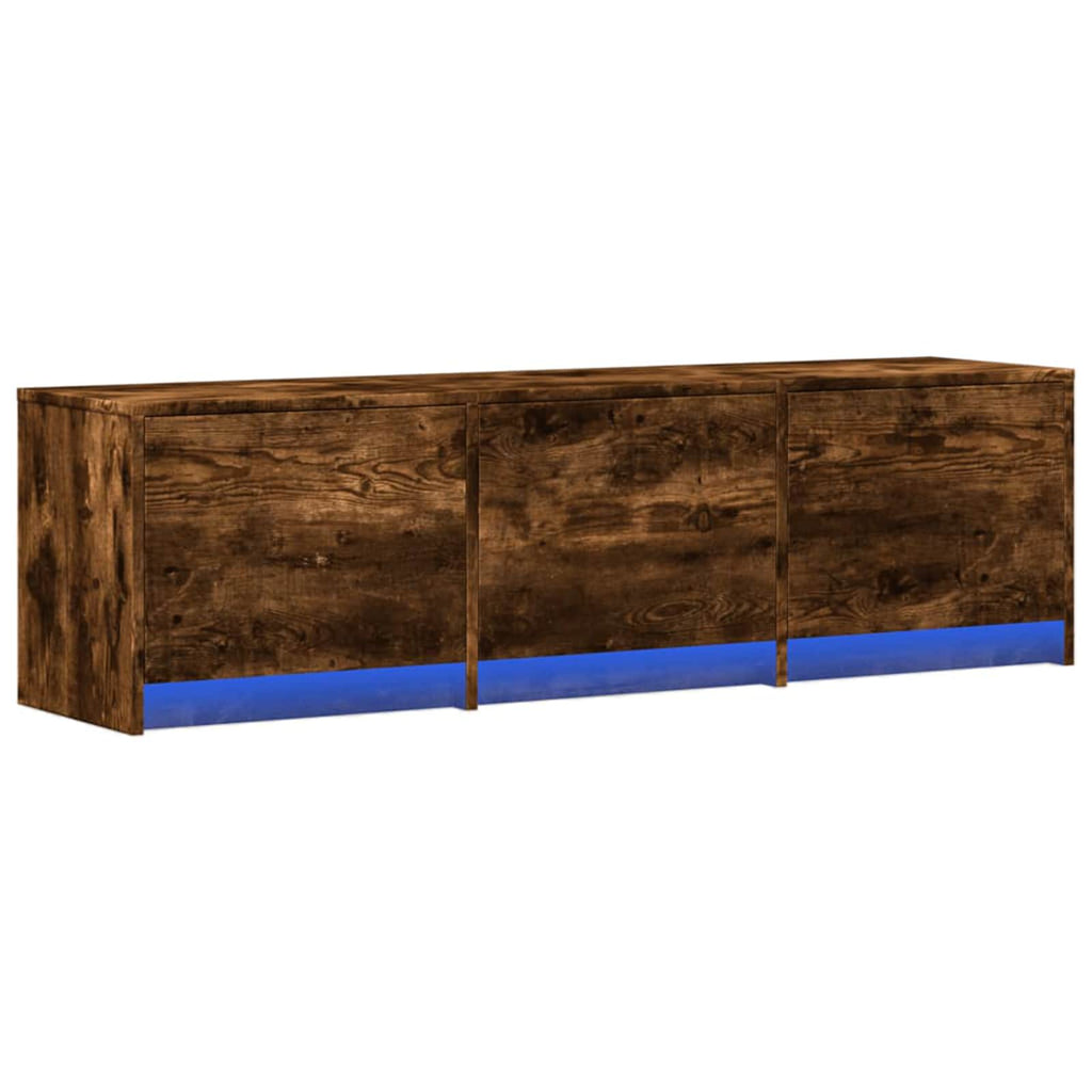 Meuble TV Effet Bois Gris Sonoma - 140 cm-Mon Meuble TV-Chêne fumé-140 cm-15