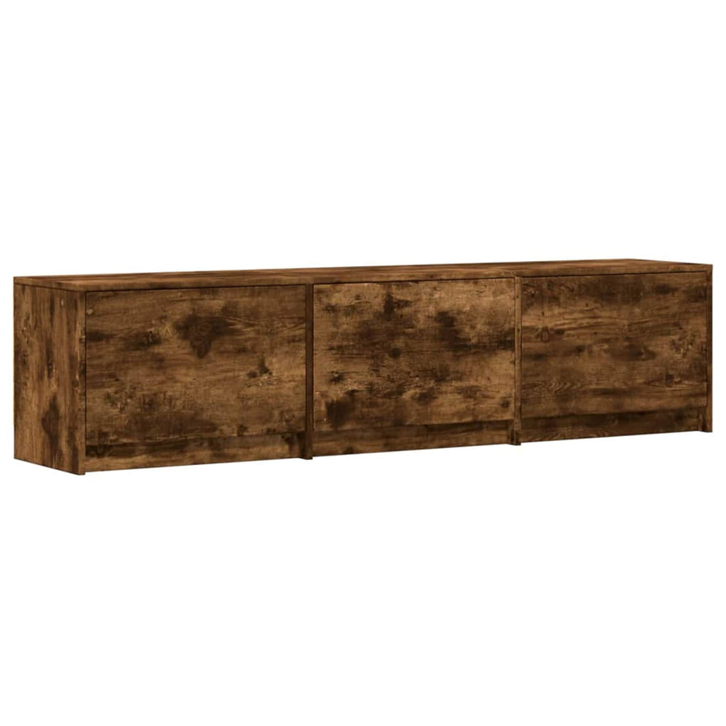 Meuble TV Effet Bois Gris Sonoma - 140 cm-Mon Meuble TV-Chêne fumé-165 cm-18