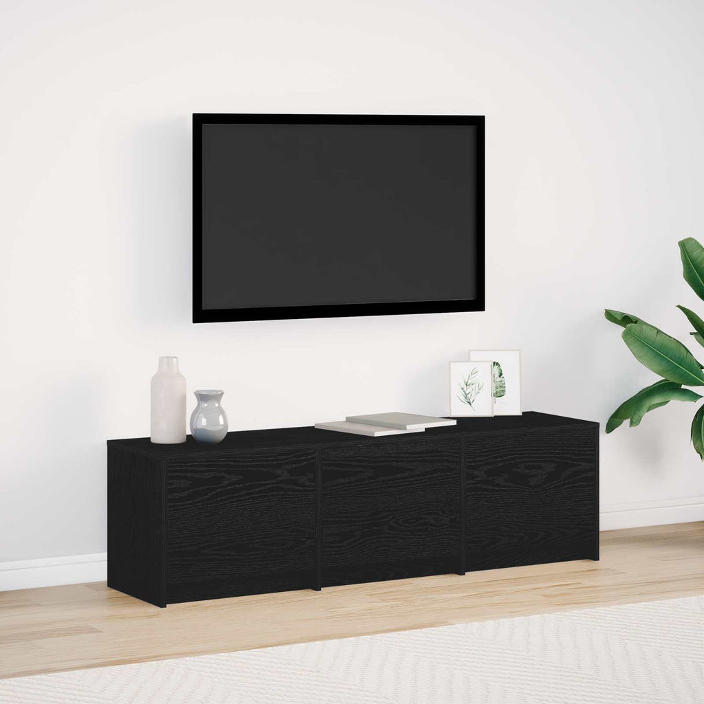 Meuble TV Effet Bois Gris Sonoma - 140 cm-Mon Meuble TV-Chêne noir-140 cm-14