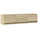 Meuble TV Effet Bois Gris Sonoma - 140 cm-Mon Meuble TV-Chêne sonoma-165 cm-22