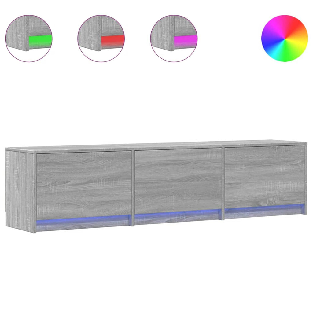 Meuble TV Effet Bois Gris Sonoma - 140 cm-Mon Meuble TV-Sonoma gris-140 cm-3