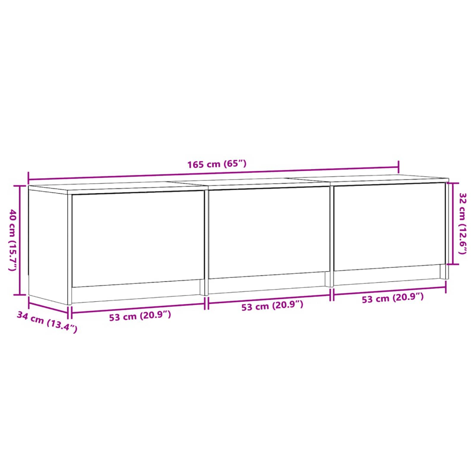 Meuble TV Effet Bois Gris Sonoma - 140 cm-Mon Meuble TV-Sonoma gris-140 cm-7