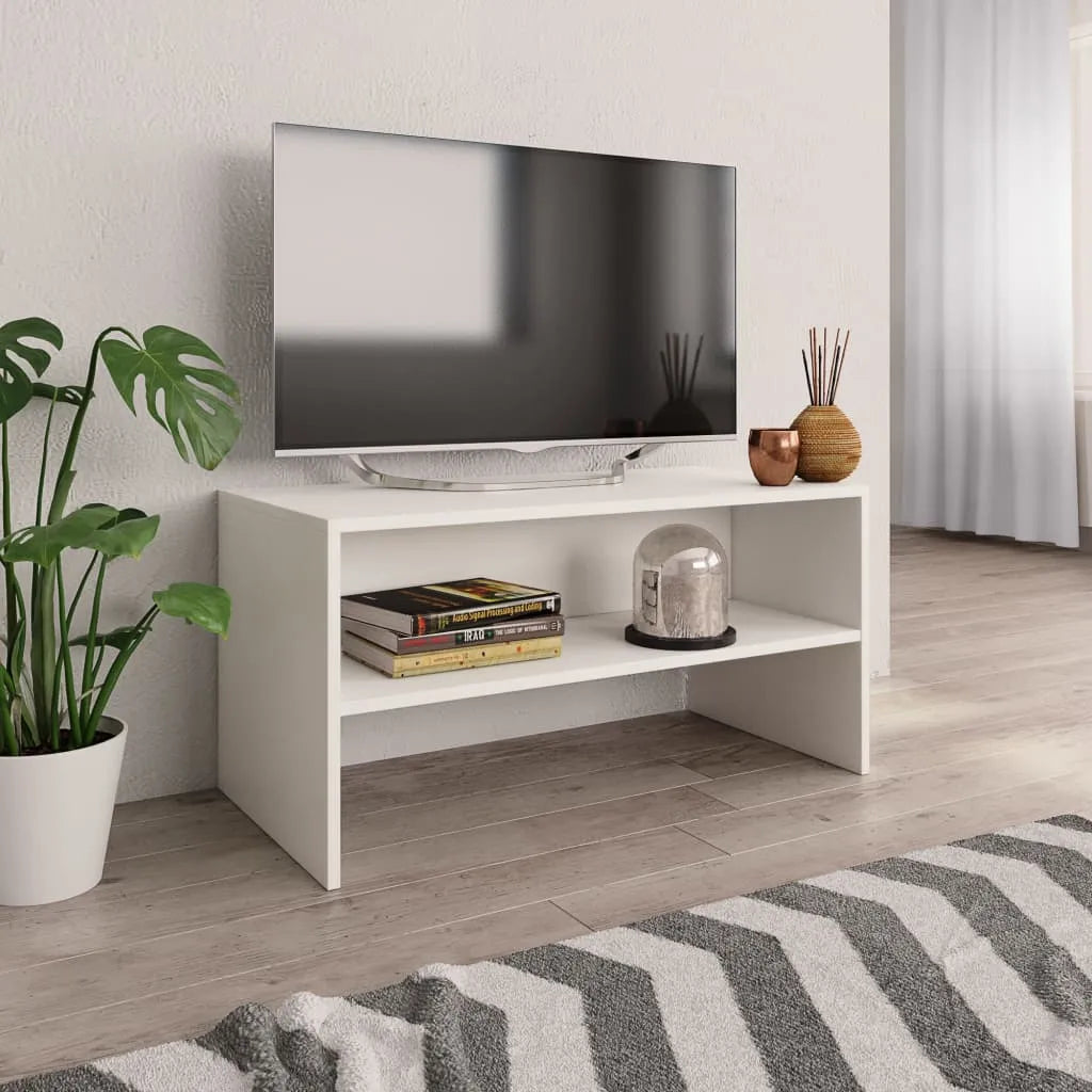 Meuble TV Effet Bois Marron - 80 cm-Mon Meuble TV-Blanc-16