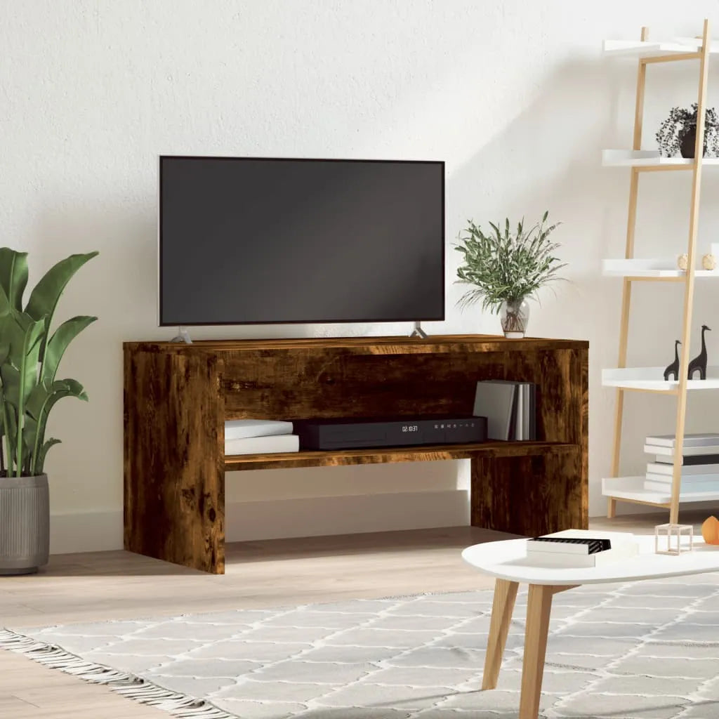 Meuble TV Effet Bois Marron - 80 cm-Mon Meuble TV-Chêne fumé-12
