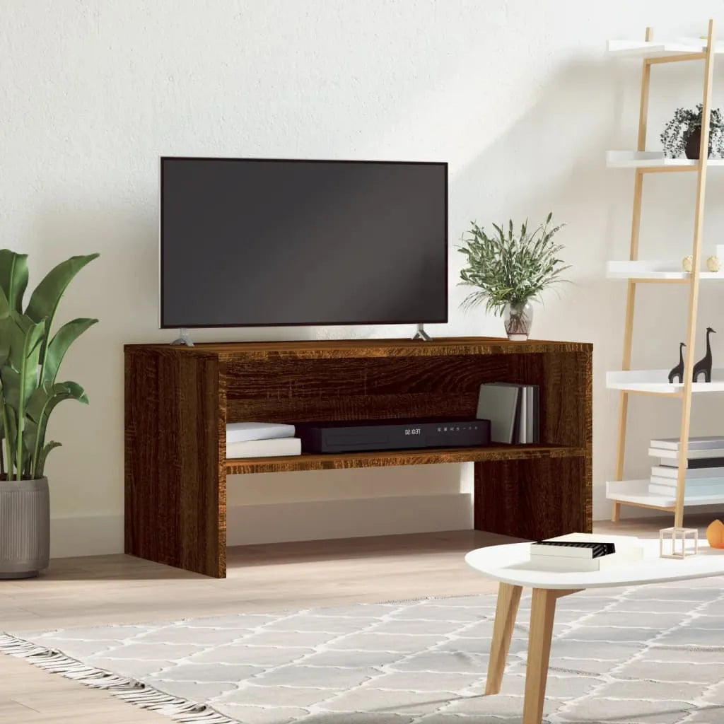 Meuble TV Effet Bois Marron - 80 cm-Mon Meuble TV-Chêne marron-13