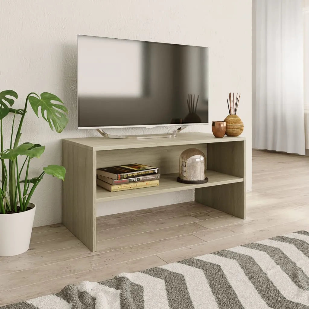 Meuble TV Effet Bois Marron - 80 cm-Mon Meuble TV-Chêne sonoma-18