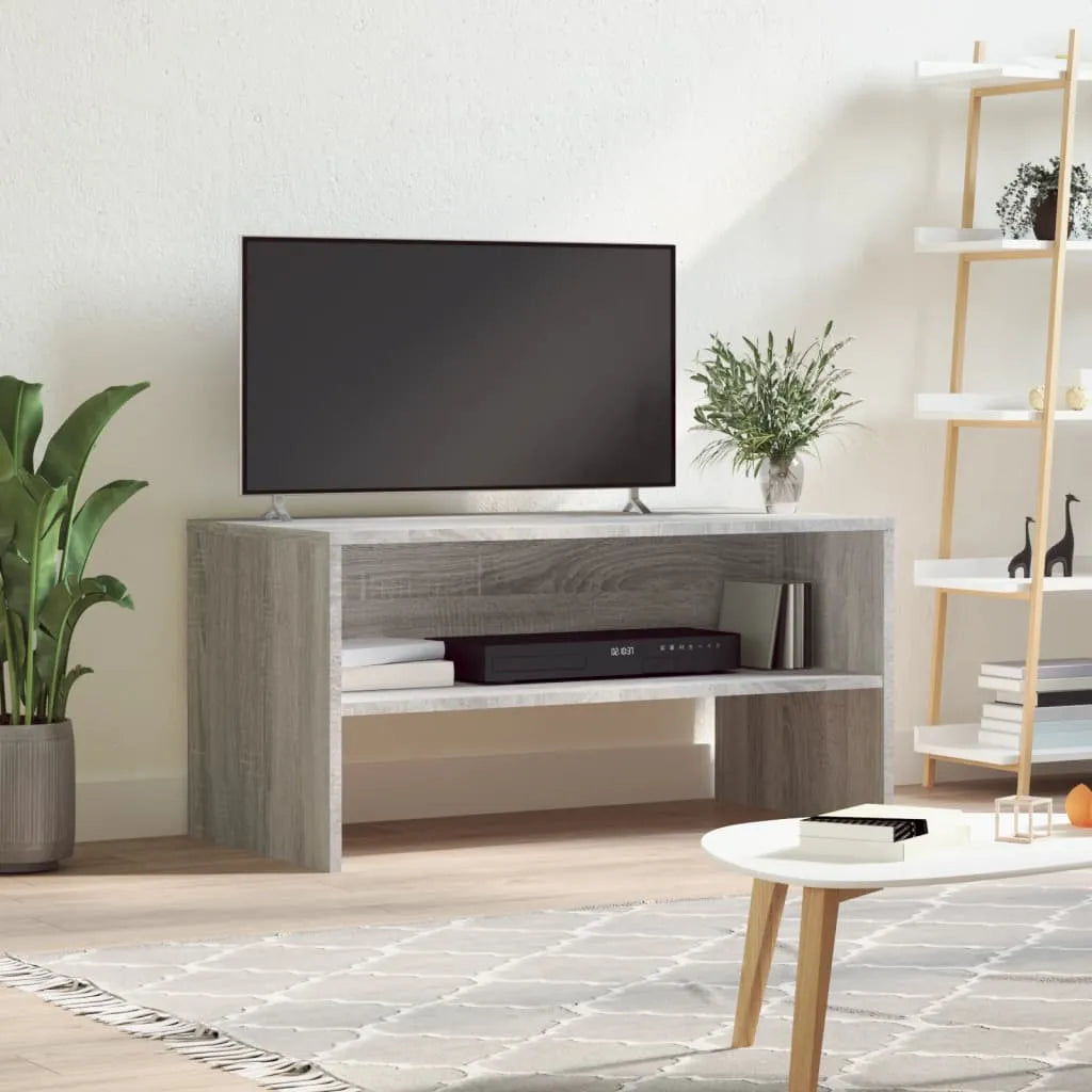 Meuble TV Effet Bois Marron - 80 cm-Mon Meuble TV-Sonoma gris-10