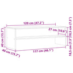 Meuble TV Effet Chêne Artisanal - 120 cm-Mon Meuble TV-Chêne artisanal-9