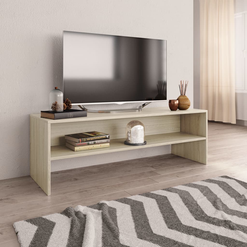 Meuble TV Effet Chêne Artisanal - 120 cm-Mon Meuble TV-Chêne sonoma-17