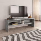 Meuble TV Effet Chêne Artisanal - 120 cm-Mon Meuble TV-Gris béton-18