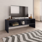 Meuble TV Effet Chêne Artisanal - 120 cm-Mon Meuble TV-gris brillant-19