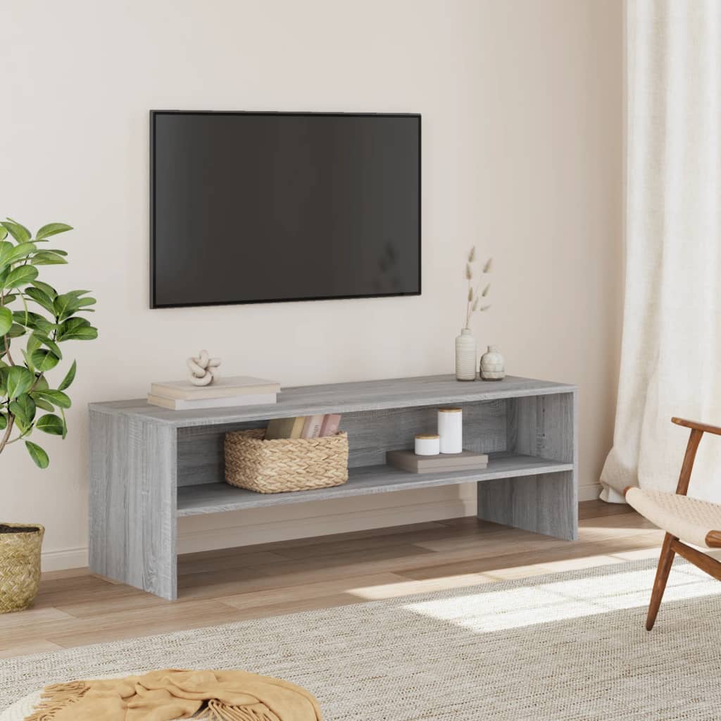 Meuble TV Effet Chêne Artisanal - 120 cm-Mon Meuble TV-Sonoma gris-13