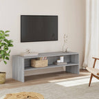 Meuble TV Effet Chêne Artisanal - 120 cm-Mon Meuble TV-Sonoma gris-13