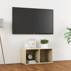 Meuble TV Effet Chêne Clair - 72 cm-Mon Meuble TV-36.5 cm-72 cm-1-1