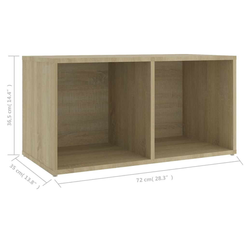 Meuble TV Effet Chêne Clair - 72 cm-Mon Meuble TV-36.5 cm-72 cm-1-9