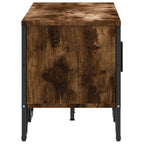 Meuble TV Effet Chêne et Métal Noir - 122 cm-Mon Meuble TV-Chêne marron-1-5