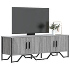 Meuble TV Effet Chêne et Métal Noir - 122 cm-Mon Meuble TV-Sonoma gris-1-11
