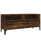 Meuble TV Effet Chêne Fumé et Métal - 100 cm-Mon Meuble TV-1