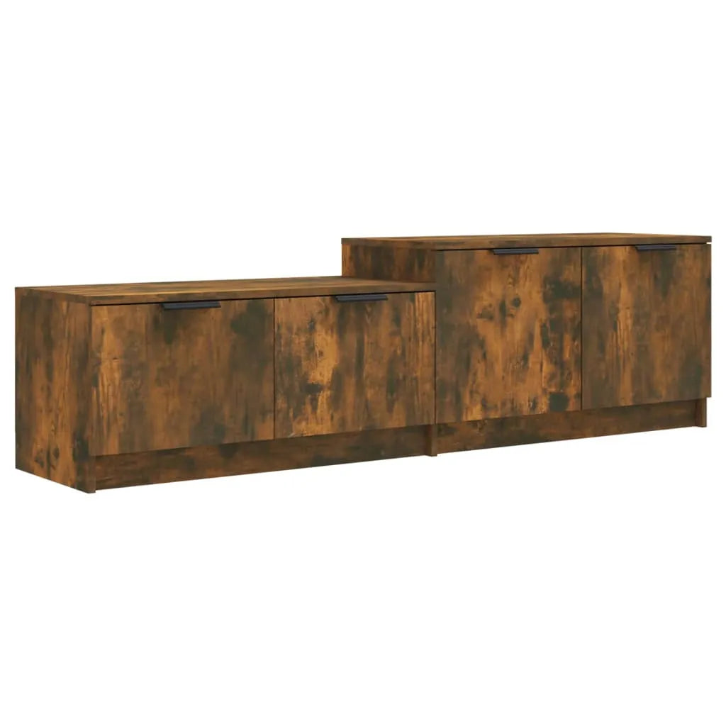 Meuble TV Effet Chêne Marron - 158,5 cm-Mon Meuble TV-Chêne fumé-1-2
