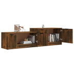 Meuble TV Effet Chêne Marron - 158,5 cm-Mon Meuble TV-Chêne fumé-1-4