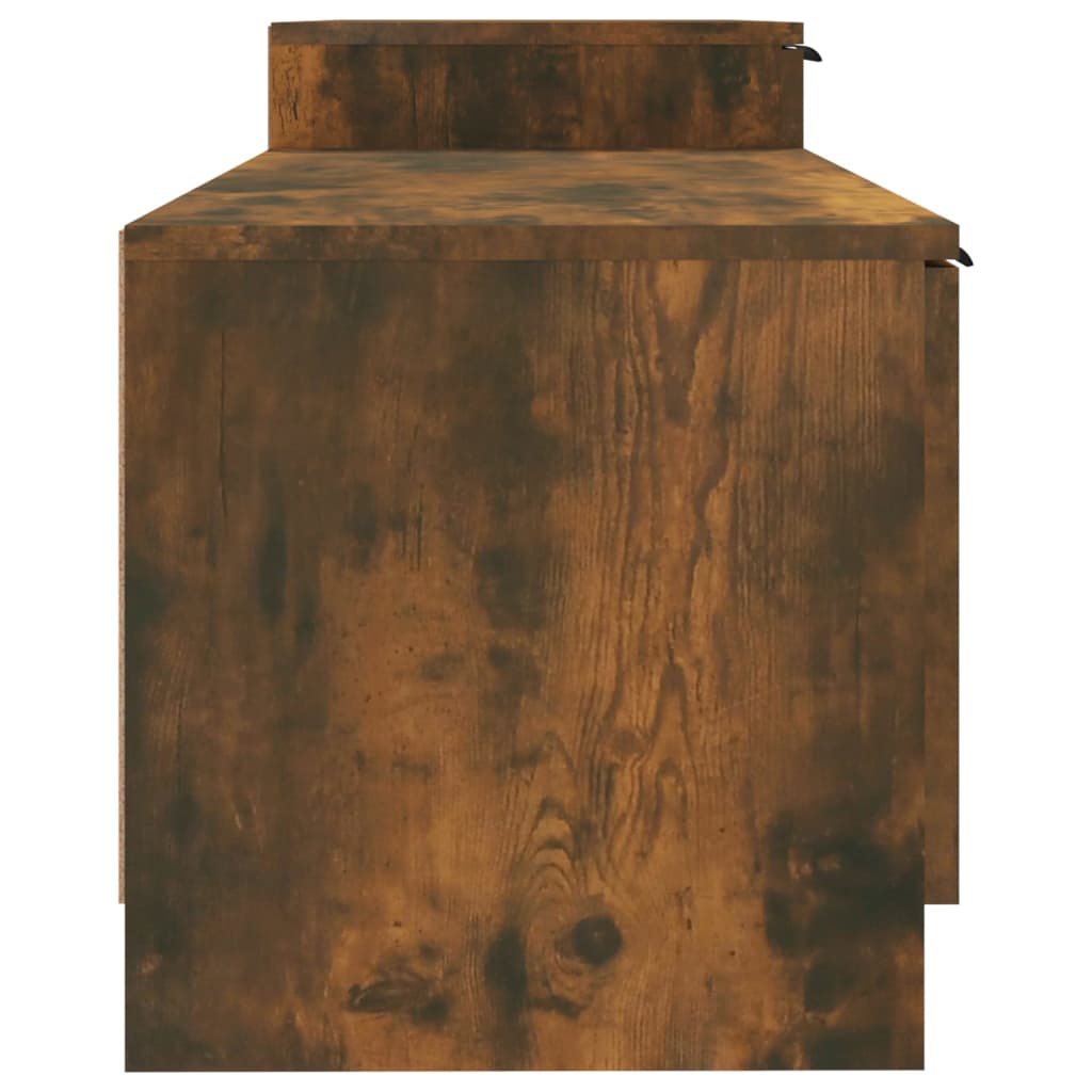 Meuble TV Effet Chêne Marron - 158,5 cm-Mon Meuble TV-Chêne fumé-1-7