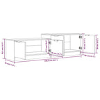 Meuble TV Effet Chêne Marron - 158,5 cm-Mon Meuble TV-Chêne fumé-1-8