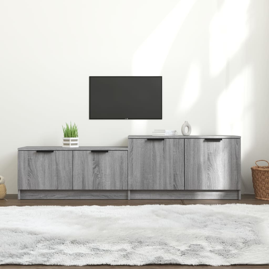 Meuble TV Effet Chêne Marron - 158,5 cm-Mon Meuble TV-Sonoma gris-1-9