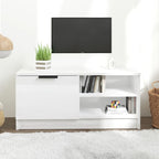 Meuble TV Effet Chêne Naturel - 80 cm-Mon Meuble TV-Blanc brillant-1-19