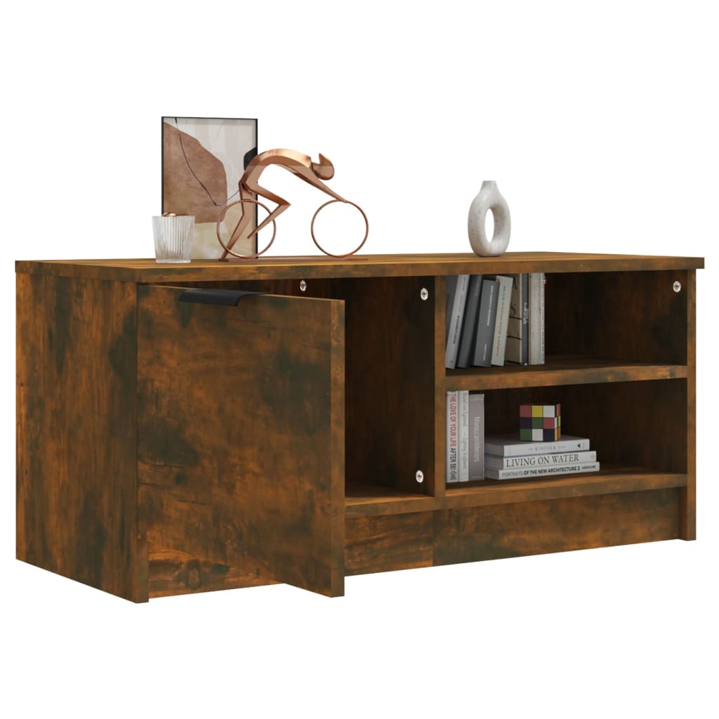 Meuble TV Effet Chêne Naturel - 80 cm-Mon Meuble TV-Chêne fumé-1-4