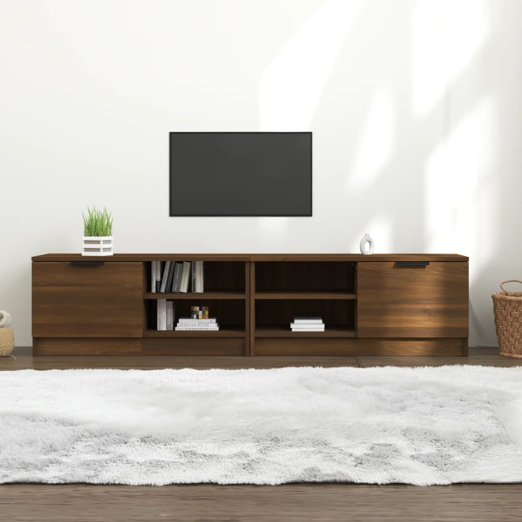 Meuble TV Effet Chêne Naturel - 80 cm-Mon Meuble TV-Chêne marron-2-11