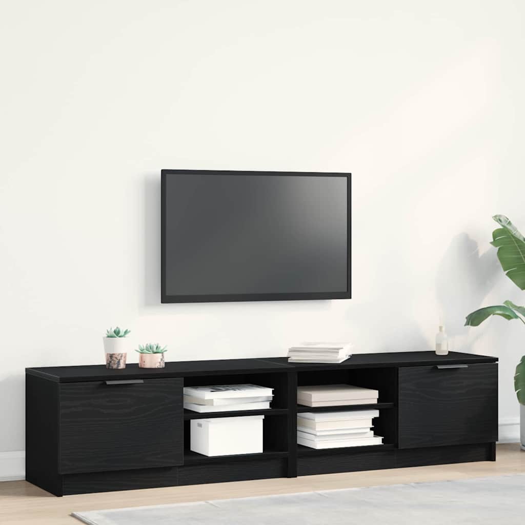 Meuble TV Effet Chêne Naturel - 80 cm-Mon Meuble TV-Chêne noir-2-10