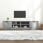 Meuble TV Effet Chêne Naturel - 80 cm-Mon Meuble TV-Gris béton-2-26