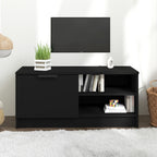 Meuble TV Effet Chêne Naturel - 80 cm-Mon Meuble TV-Noir-1-16