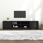 Meuble TV Effet Chêne Naturel - 80 cm-Mon Meuble TV-Noir-2-24