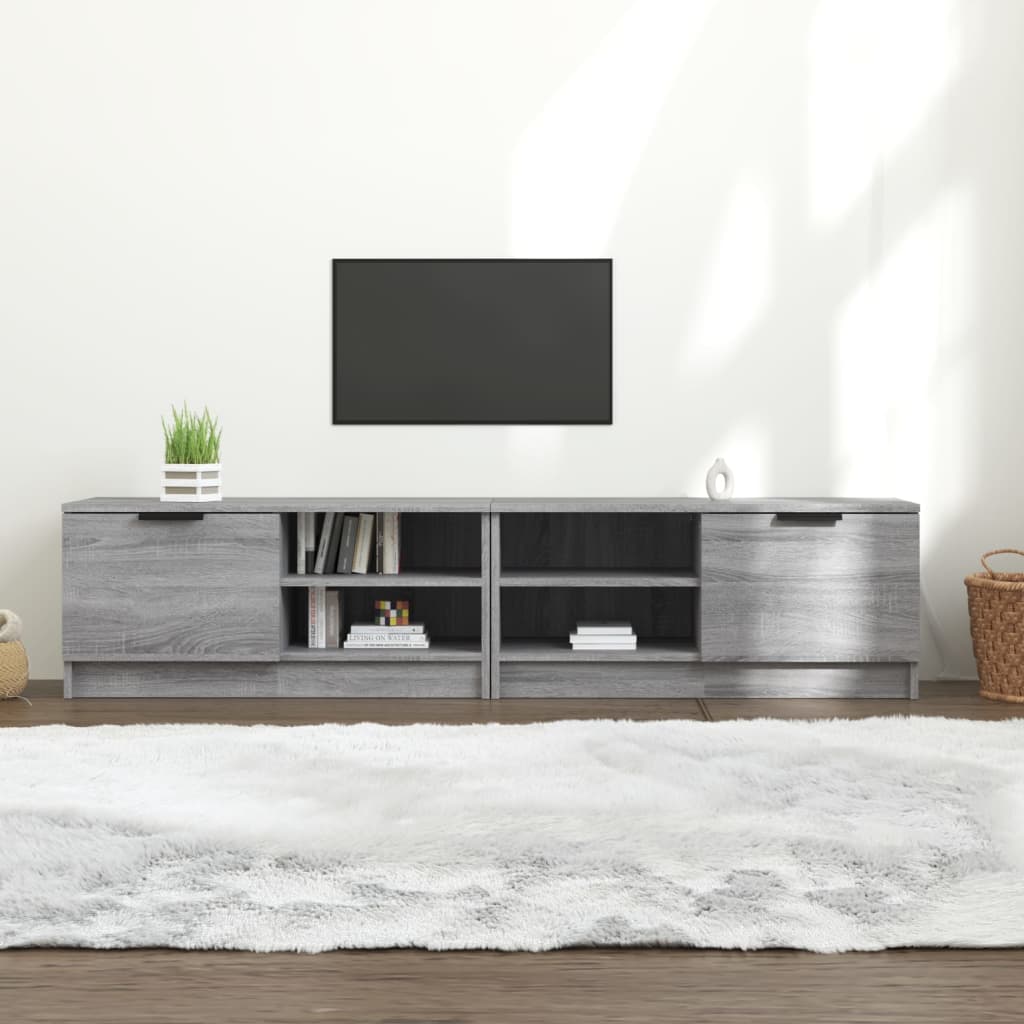 Meuble TV Effet Chêne Naturel - 80 cm-Mon Meuble TV-Sonoma gris-2-29