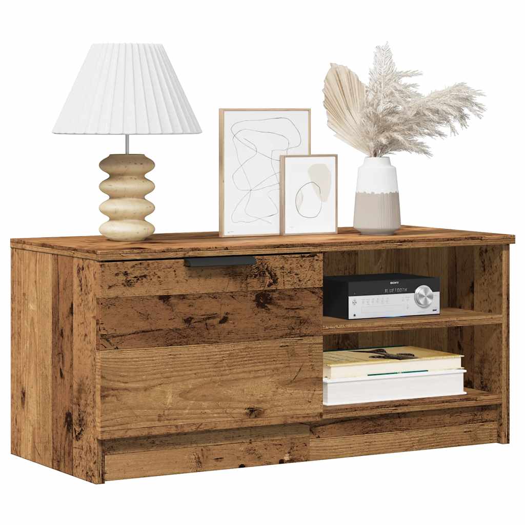 Meuble TV Effet Chêne Naturel - 80 cm-Mon Meuble TV-Vieux bois-1-13