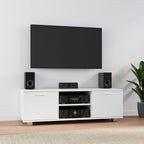 Meuble TV Effet Chêne Sonoma - 120 cm-Mon Meuble TV-Blanc-120 cm-1-11