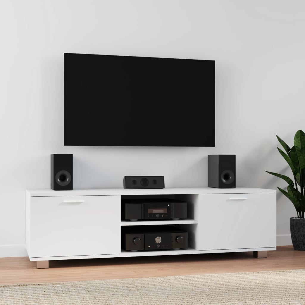 Meuble TV Effet Chêne Sonoma - 120 cm-Mon Meuble TV-Blanc-140 cm-1-19